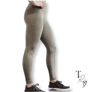 NOBULL Plush Tight Leggings Heather Taupe Tan Gray High Rise Size Medium